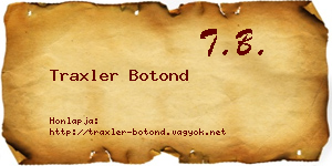 Traxler Botond névjegykártya